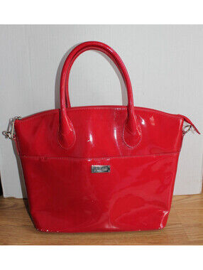 Grace Adele Red Vegan Leather Tote Bag